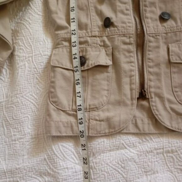 NEW Guess Military-Style Beige Jacket Kids Embellished Collar & Button Accents M - Picture 12 of 13